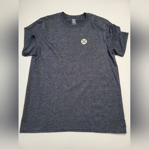 Hooey Men's Large "Ride Em" Print Short Sleeve Blue Western Cowboy Tee